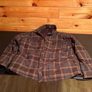 George Brown Plaid Shirt Jacket